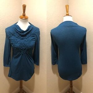 {Anthro} Deletta Teal top